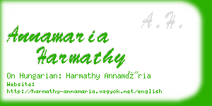 annamaria harmathy business card